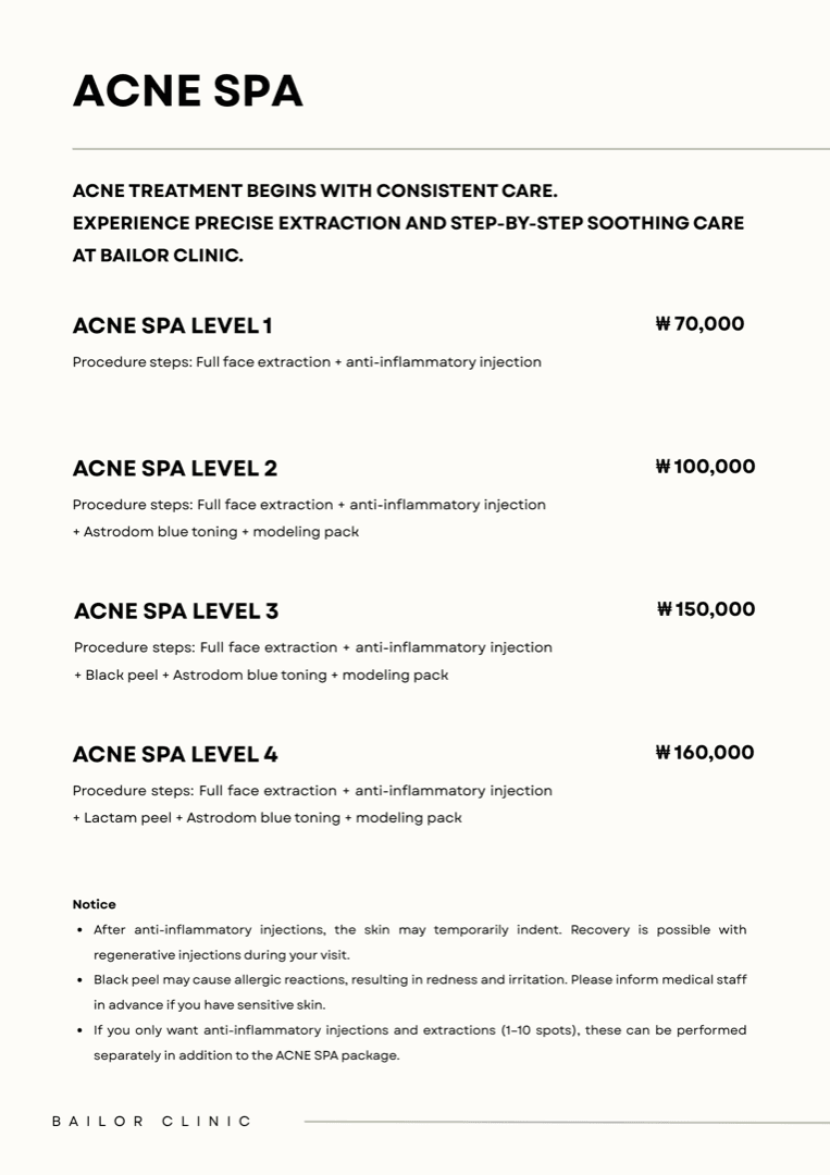 Bailor Clinic price list 7 - treatment costs and packages