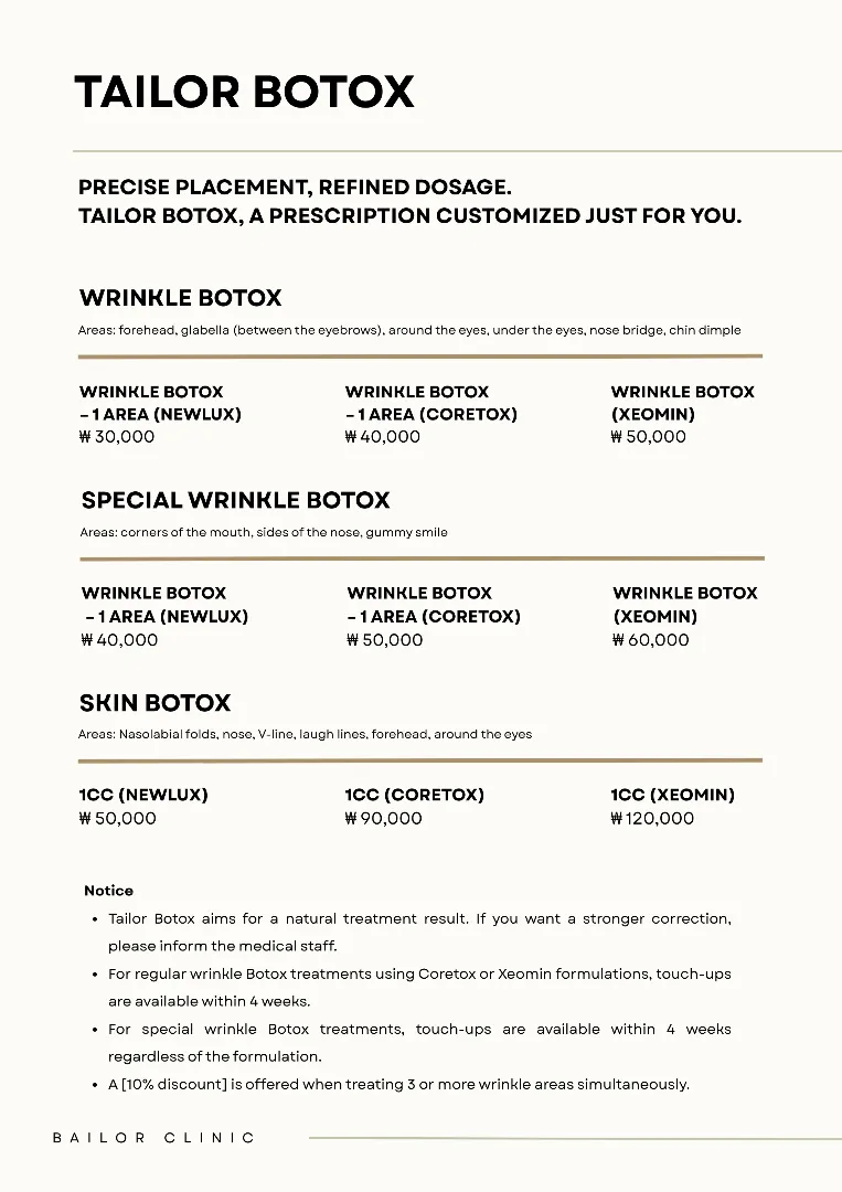 Bailor Clinic price list 21 - treatment costs and packages