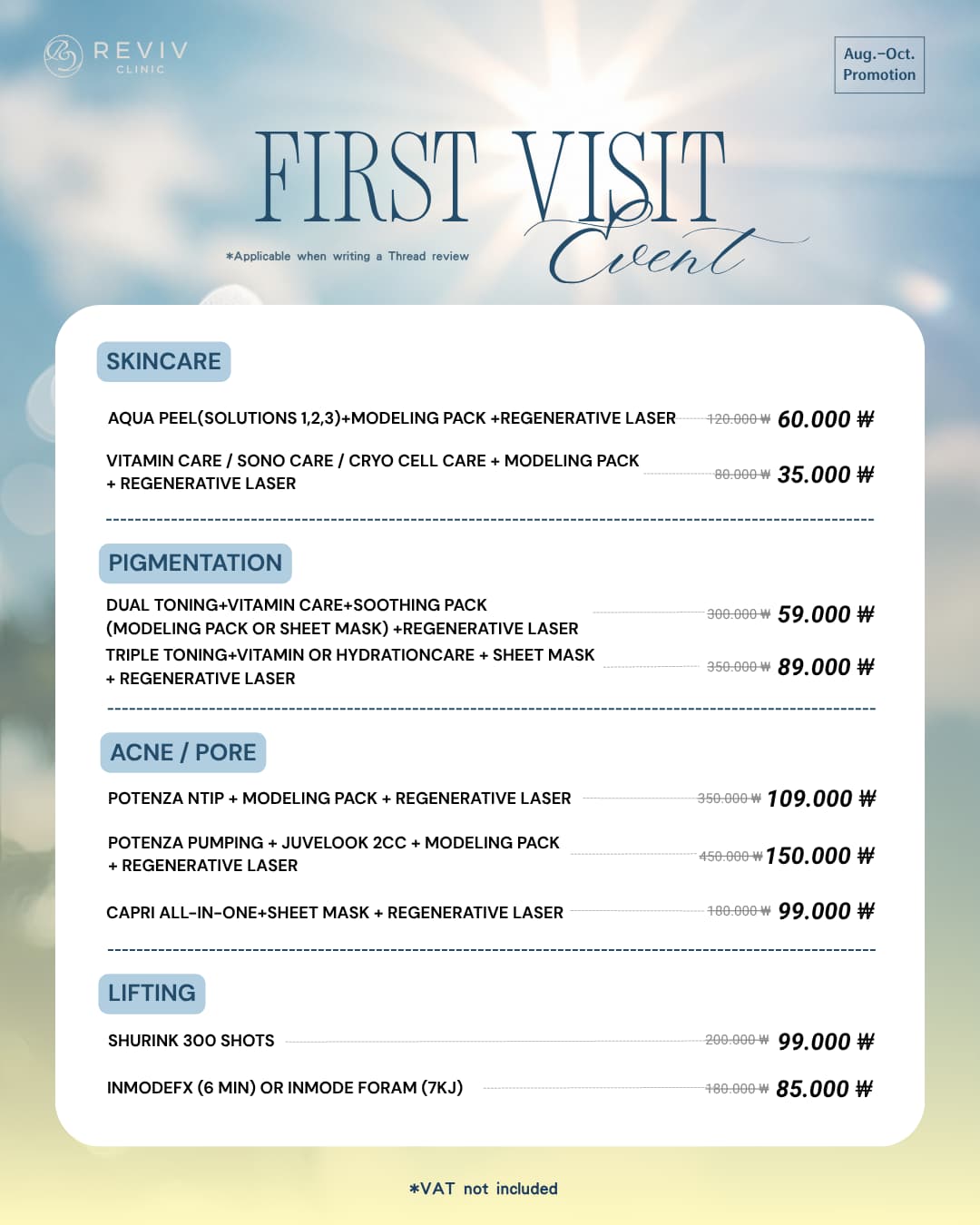 Reviv Clinic monthly offer 1 of 25