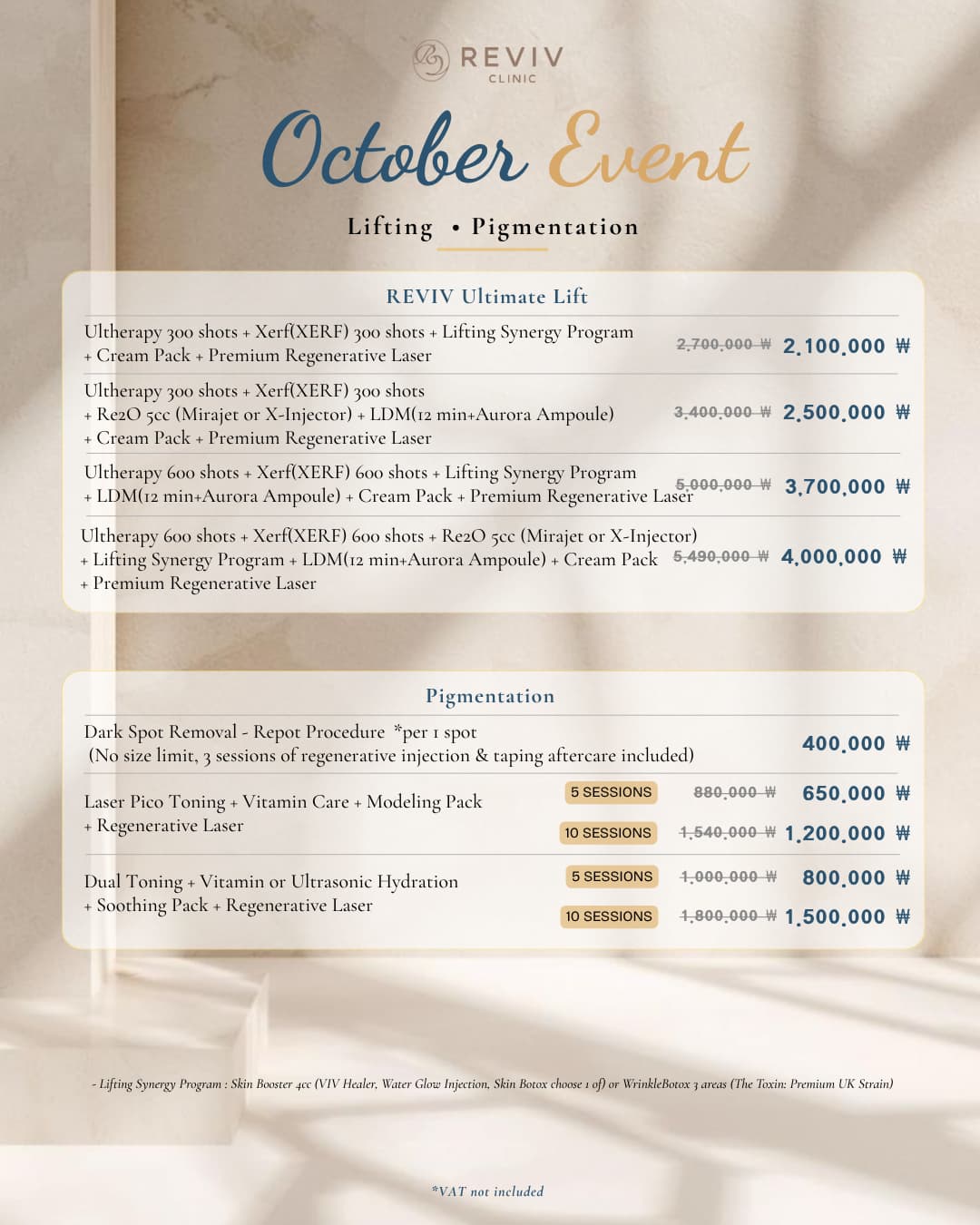 Reviv Clinic monthly offer 4 of 25