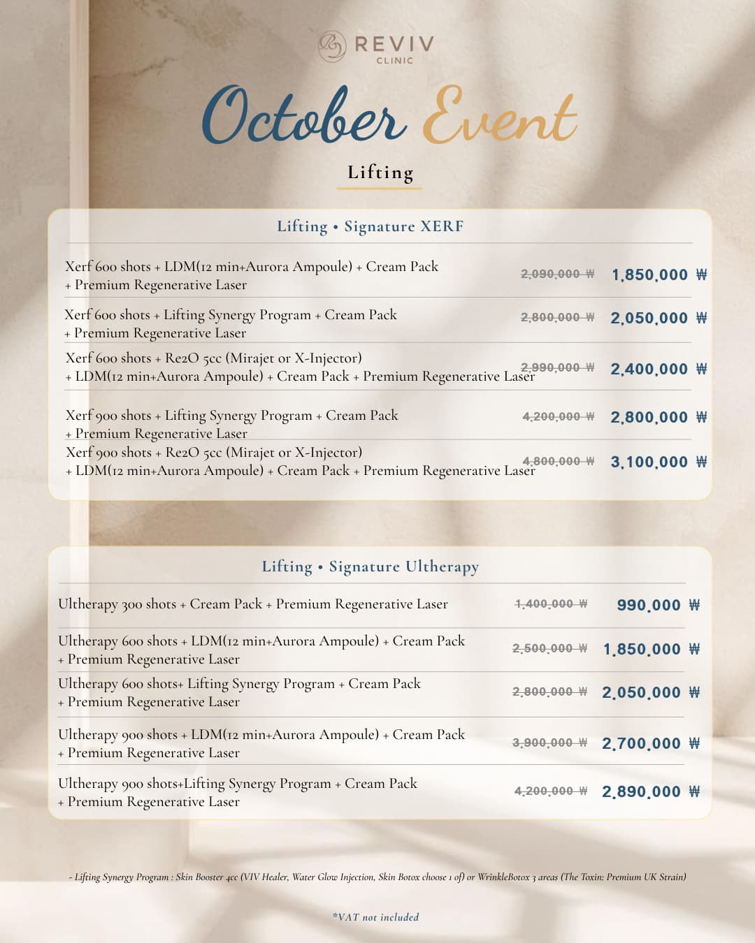Reviv Clinic monthly offer 3 of 25